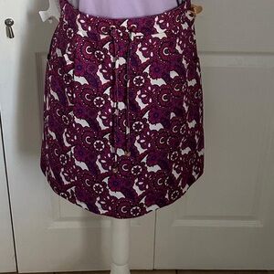 Anne Klein Purple Floral Mini Skirt